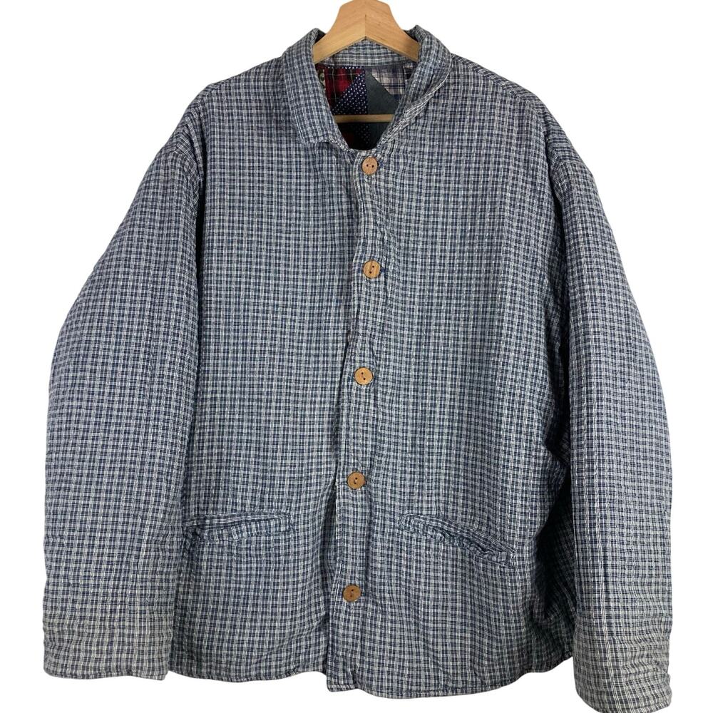 Vintage Reversible Patchwork Quilted Jacket Xl-Xxl - image 4